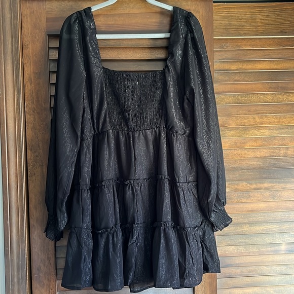 Altar’d State Shiny Black Dress - Picture 4 of 5